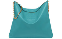 MIU MIU Soft Sheep Leather Handbag Shoulder Bag Women's Peacock Blue