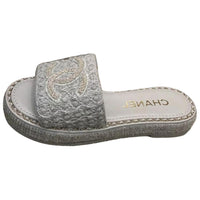 CHANEL Slide Slippers Women's White