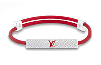 LOUIS VUITTON Leather Bracelets Men's Red