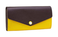 LOUIS VUITTON Sarah Epi Leather Wallet Regular Unisex Yellow And Brown