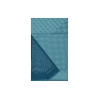 HERMES Wool Knit Scarves Unisex Blue