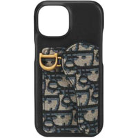 DIOR Leather Material Fashion Phone Cases For IPhone 15 Pro Girlish