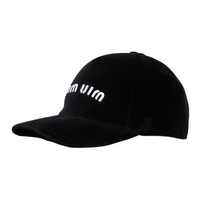 MIU MIU Cotton Baseball Caps Women's Black