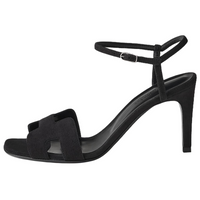 HERMES Strap Sandals 7.5cm Women's Black
