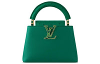 LOUIS VUITTON Capucines Ostrich Leather Capusin Shoulder Crossbody Handbag Mini Women's Green