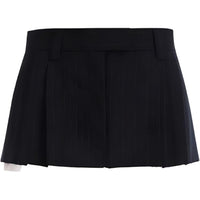 MIU MIU FW23 Casual Short Skirts Women's Marine Blue