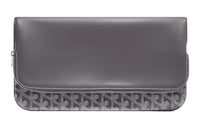 GOYARD Sainte-Marie Canvas With Leather Clutch Medium Size Unisex Gray