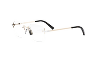 DIOR Irregular Shape Eyeglass Frames Men's Silver