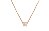HERMES 18K Rose Gold Diamonds Necklaces Unisex Gold