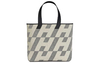 HERMES Cabas Motif Swift Fabric Cow Leather Handbag Women's Ecru/Noir Light Brown/Black