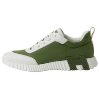 HERMES Bouncing Low-Top Casual Shoes Men's White Green
