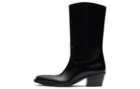 PRADA Logo-plaque Leather Cowboy Boots