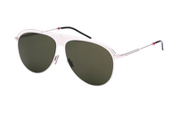 DIOR Metal Irregular Shape Sunglasses Women's Silver
