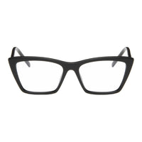 SAINT LAURENT Acetate Irregular Shape Eyeglass Frames Women's Black
