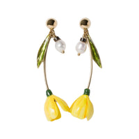 MIU MIU Resin Earrings Women's Yellow