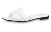 LOUIS VUITTON Isola Abrasion-Resistant Slide Slippers Women's White