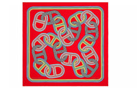 HERMES Silk Scarves Women's Red