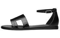 HERMES Strap Sandals Women's Black