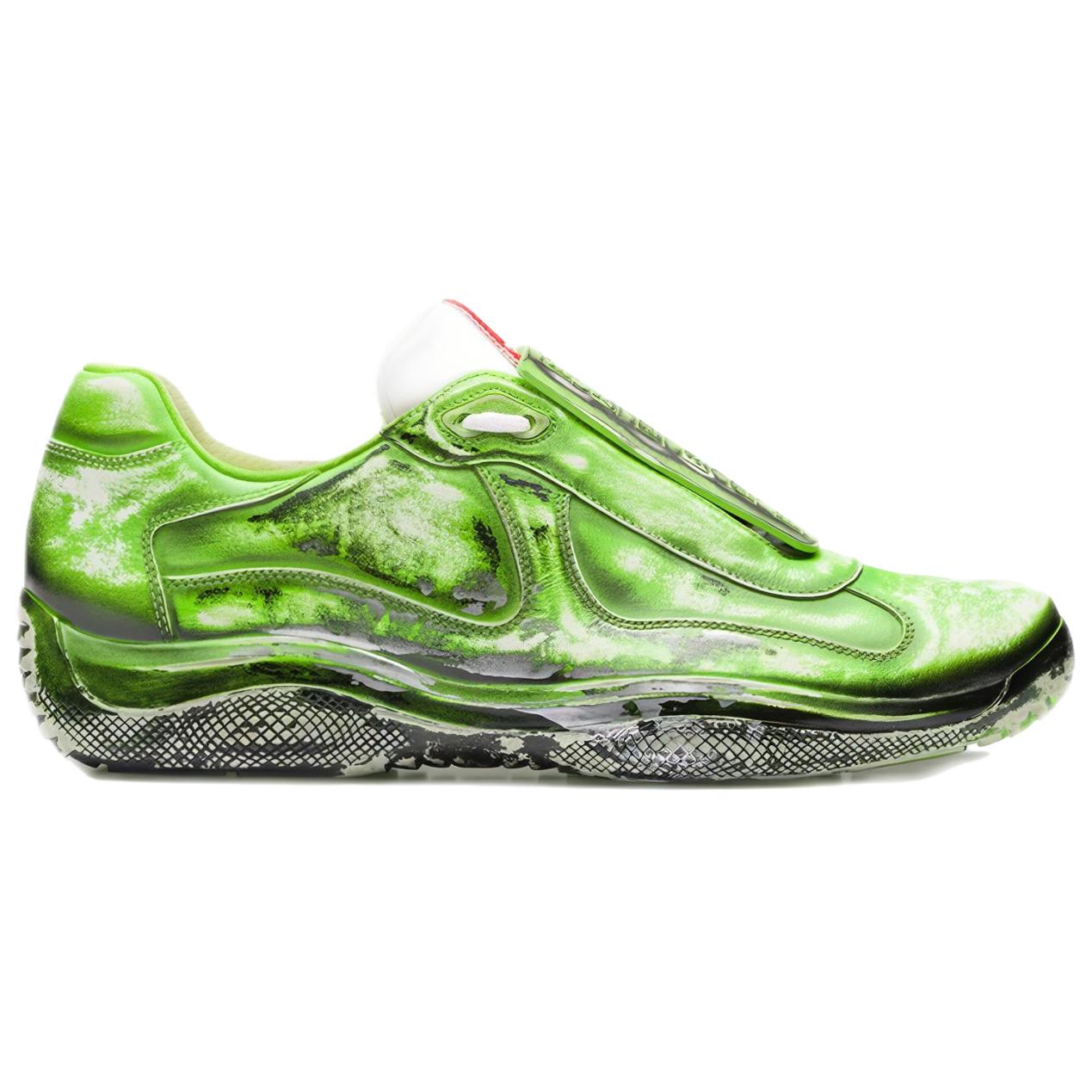 Cass x PRADA D3cay Wear-Resistant Low-Top Athletic Shoes Unisex Bright Green
