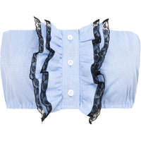 MIU MIU SS21 Strapless Top Women's Blue