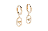 PRADA Metal Earrings Women's Gold