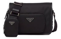 PRADA Saffiano Leather Shoulder Bag Crossbody Bag Men's Black