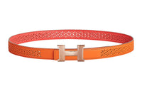 HERMES Leather Belts Women's Orange