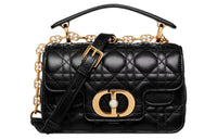 DIOR Wicker Pattern Cow Leather Shoulder Bag, Crossbody Bag, Handbag Mini Women's Black