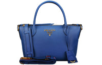 PRADA Leather Crossbody One Shoulder Handbag Women's Royal Blue