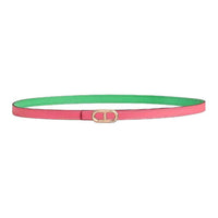 HERMES Calfskin Leather Belts Women's Pink 1.3CM