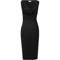 SAINT LAURENT Cowl-neck Midi Dress