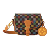 LOUIS VUITTON Montsouris Coated Canvas Messenger Bag Small Size Women's Brown & Multicolor