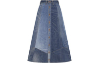 CELINE Denim Long Skirts Women's Blue