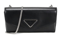 PRADA Leather Envelope Clutch, Chain Bag, Crossbody Bag, Shoulder Bag Women's Black