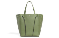CELINE Grain Cow Leather Handbag Tote Bag Shoulder Bag Women's Light Khaki