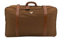 PRADA Artificial Leather Handbags Travel Bags Unisex Brown