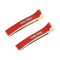 MIU MIU Brass Hair Clips Women's Red