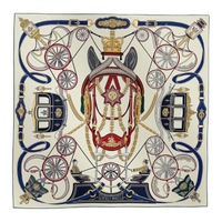 HERMES Mulberry Silk Silk Scarves Unisex White
