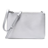 CELINE Trio Calfskin Shoulder Bag Crossbody Bag Women's Silver White