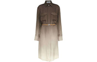 PRADA Gradient Silk Shirtdress