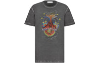 DIOR SS22 Drop Shoulder Sleeve T Shirt Women's Gray