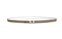 HERMES Logo Identification Leather Belts Women's Umber Width  1.3cm