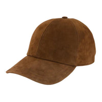 PRADA Leather Baseball Caps Unisex Brown