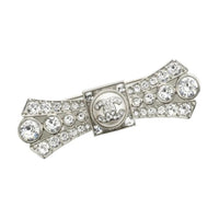 CHANEL Metal Rhinestones Artificial Pearl Crystal Brooches Women's Silver