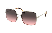 MIU MIU Metal Square Sunglasses Women's Silver