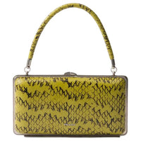 PRADA Leather Clutch Women's Ivy Green