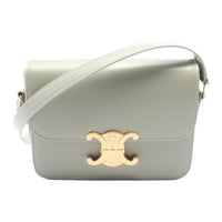 CELINE Triomphe Calfskin Shoulder Bag Regular Women's Green