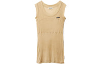 MIU MIU Sleeveless Dresses Women's Khaki
