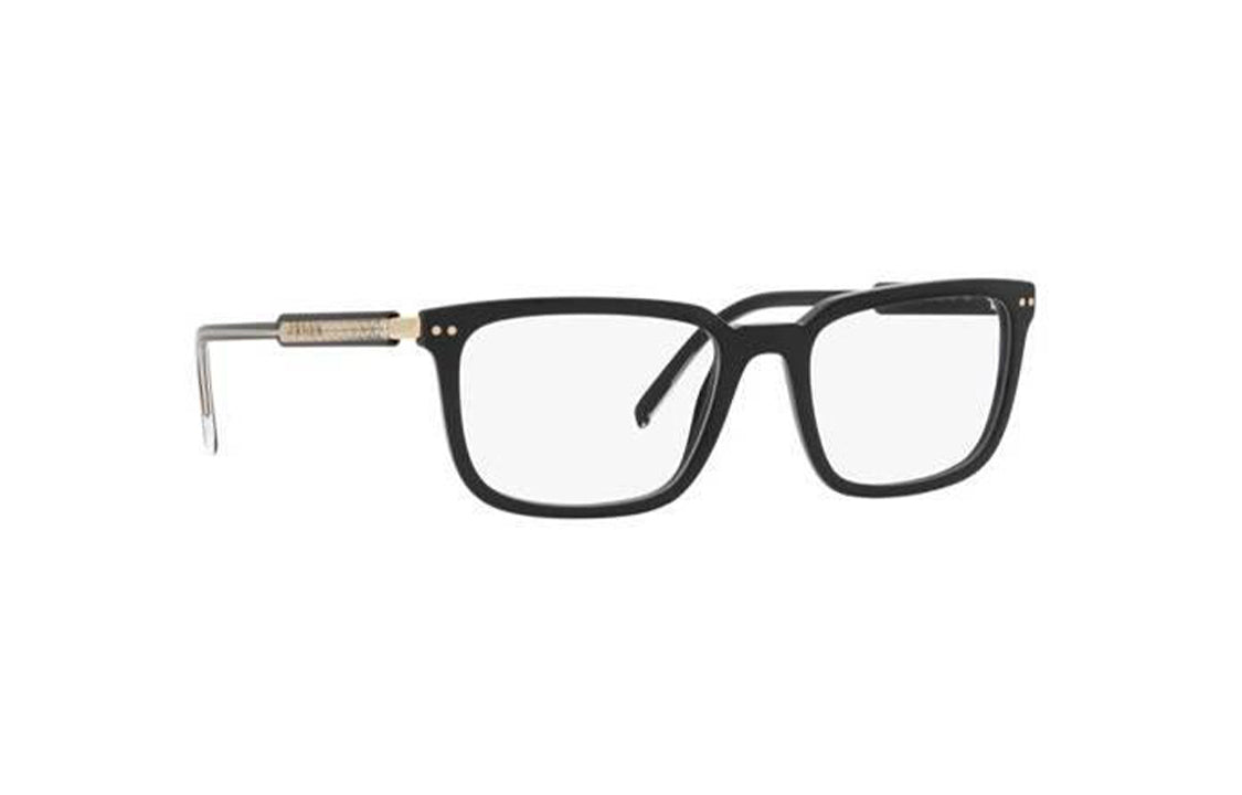 PRADA Acetate Rectangular Eyeglass Frames Men's Black
