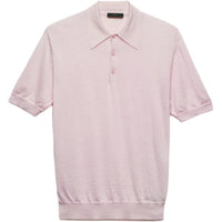 PRADA SS24 Polo Shirt Men's Snow Pink